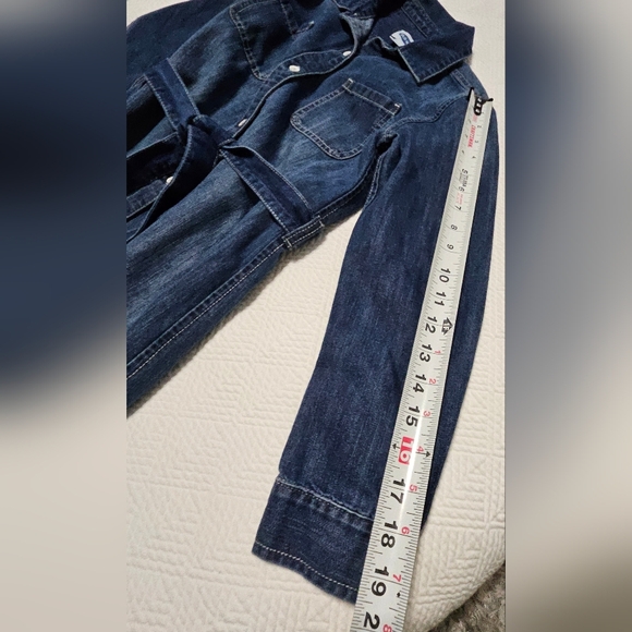 Old Navy denim belted shirtdress Girls Size L 10-12 - Picture 5 of 7